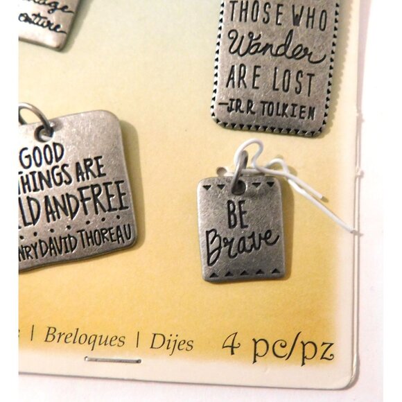 Bead Landing Gypsy Desert Charm Set of 4 Inspirational Quotes Crafts Jewelry - Picture 4 of 5